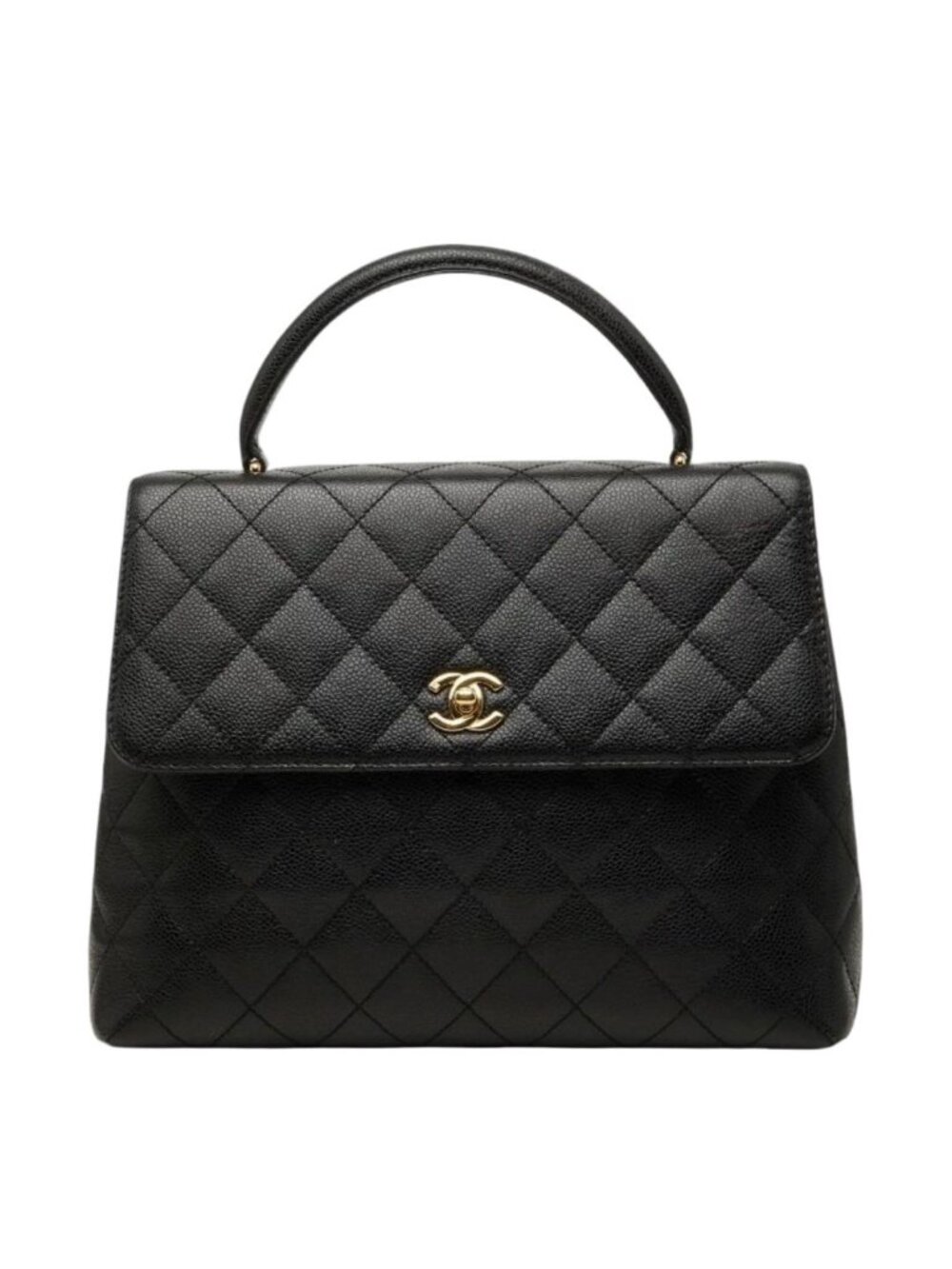 Chanel CC Logo Quilted Handbag Top Handle